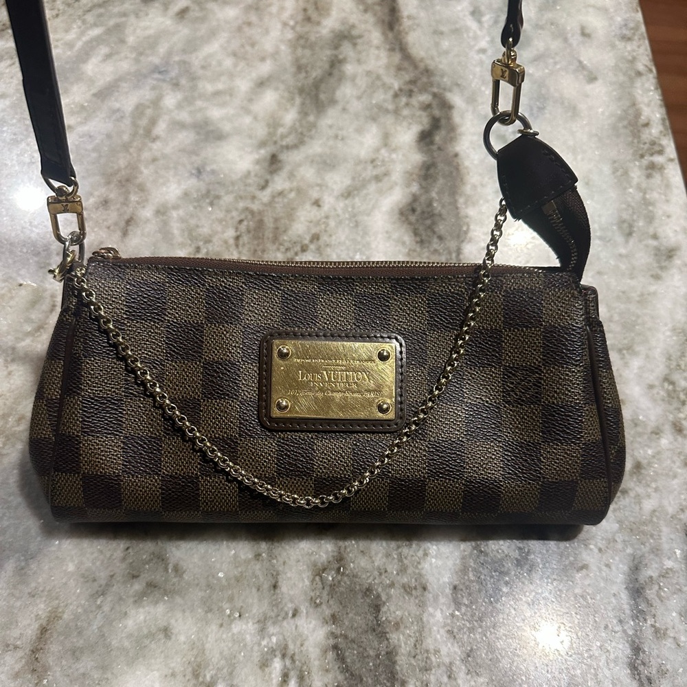 SOLD Louis Vuitton Eva Damier Ebene Shoulder Bag